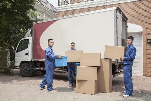 Man and van service loading items in Brixton street