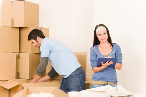 Removal team loading furniture during a Brixton move